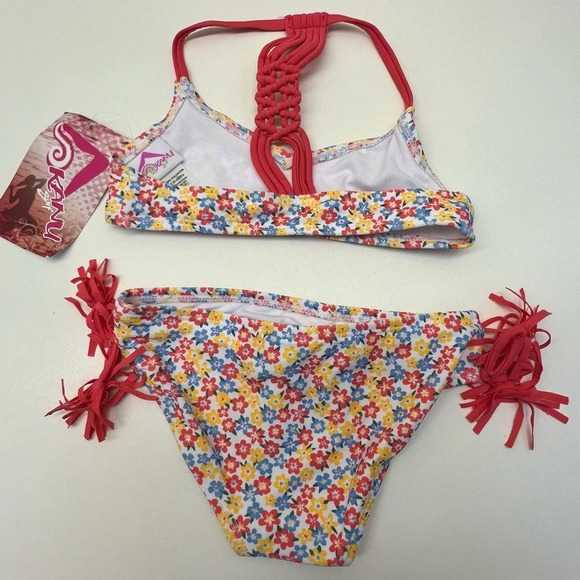 Kanu Surf Girls'  Bikini Beach Sport 2-Piece Swimsuit Flowers 4 girls - Picture 3 of 3